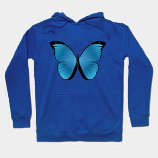 Morpho menelaus blue butterfly Hoodie